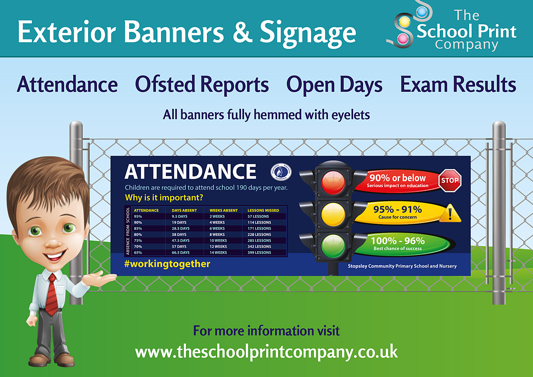 School Banner Printing - Exterior Banners