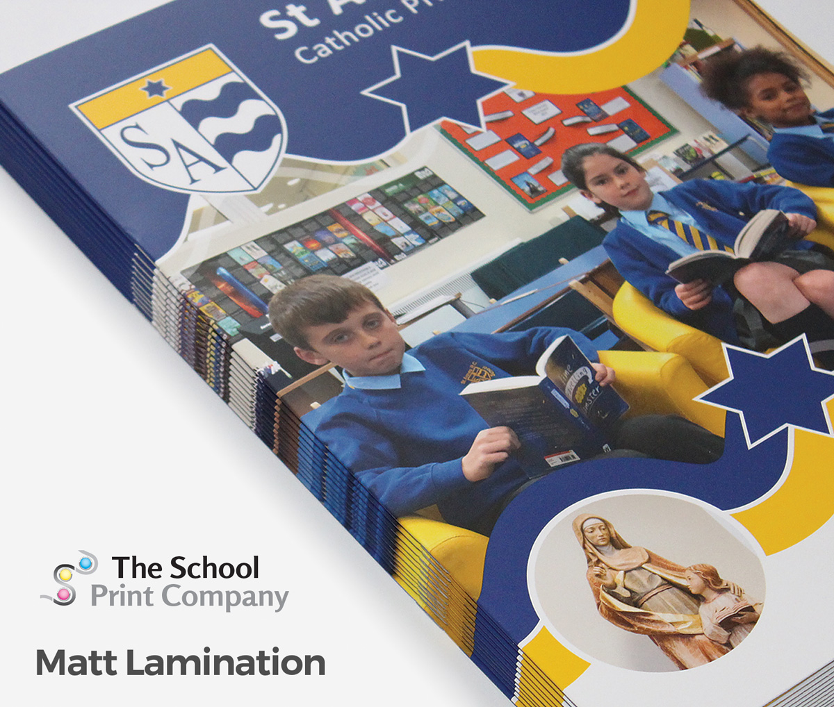 Matt Lamination for school prospectus brochure