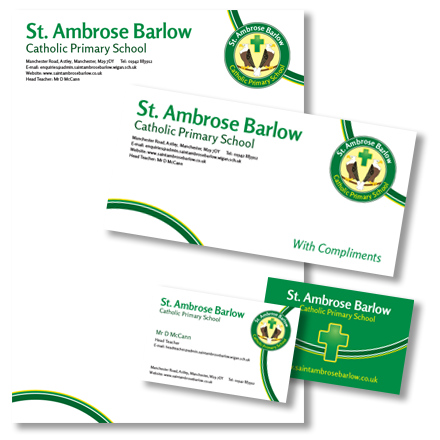stationery design - school letterhead, business card and compliment slip