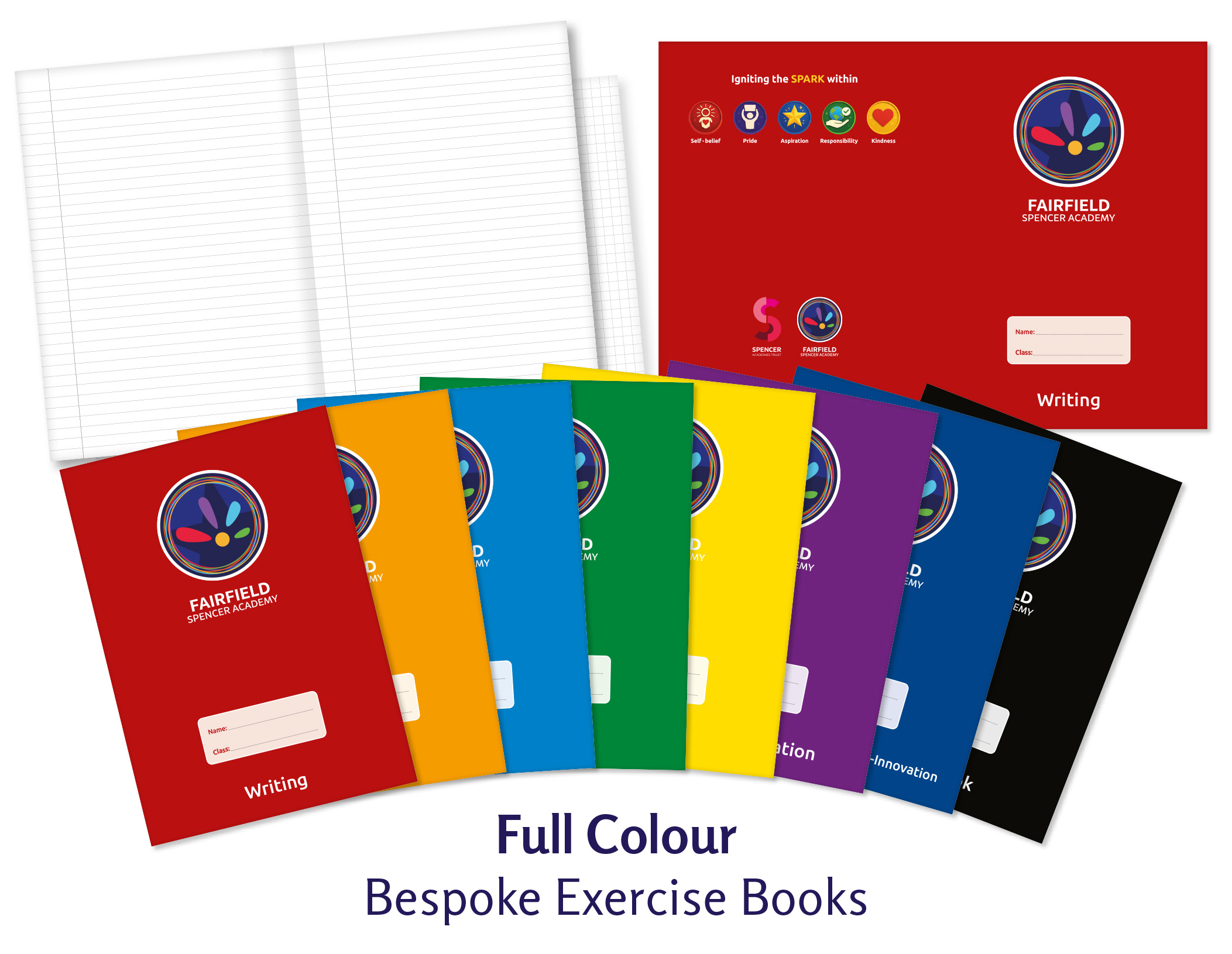 Full Colour School Exercise Books for UK Schools